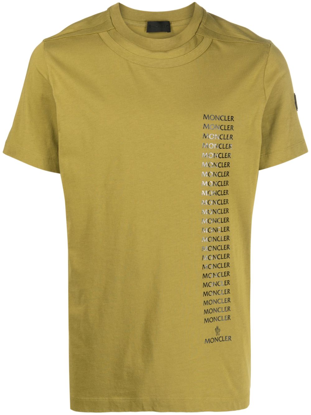 Moncler silicone logo-print cotton T-shirt - Green von Moncler