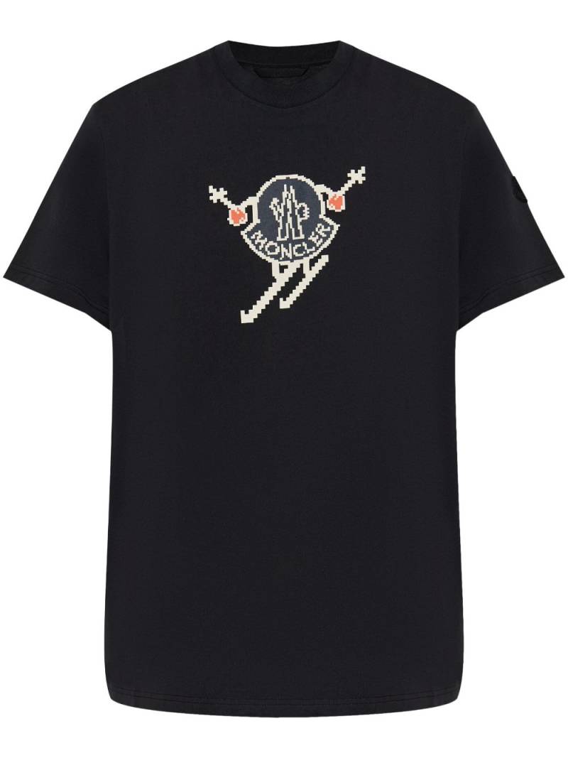 Moncler ski-logo T-shirt - Black von Moncler