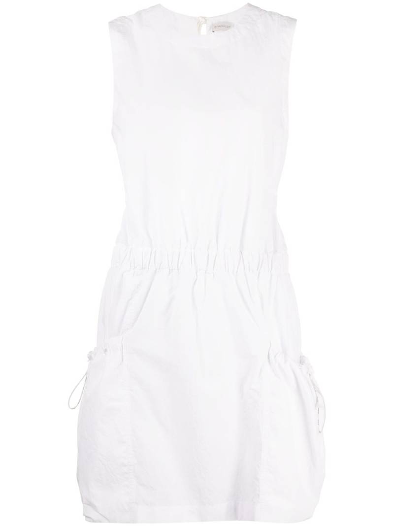 Moncler sleeveless cotton mini dress - White von Moncler