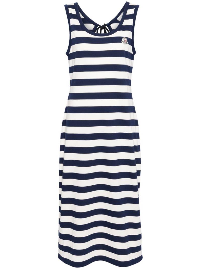 Moncler striped midi dress - Blue von Moncler