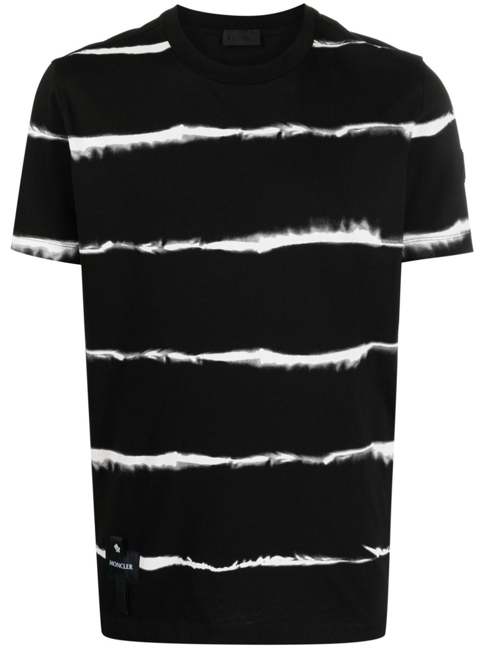 Moncler tie-dye print cotton T-shirt - Black von Moncler