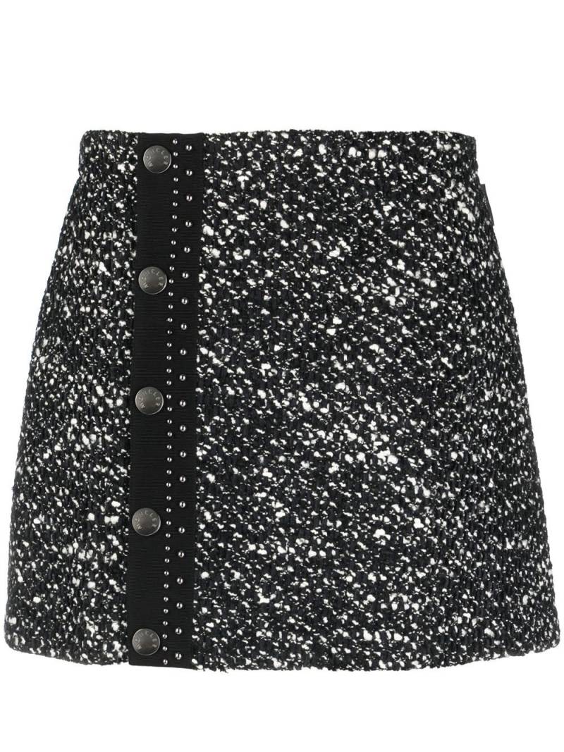 Moncler tweed buttoned mini-skirt - Black von Moncler