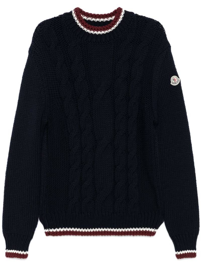 Moncler virgin wool sweater - Blue von Moncler