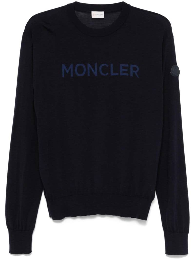 Moncler virgin wool sweater - Blue von Moncler