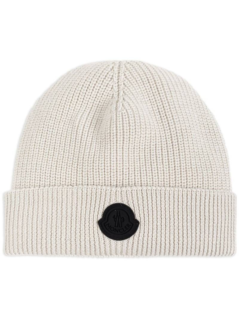 Moncler wool-blend beanie - Neutrals von Moncler