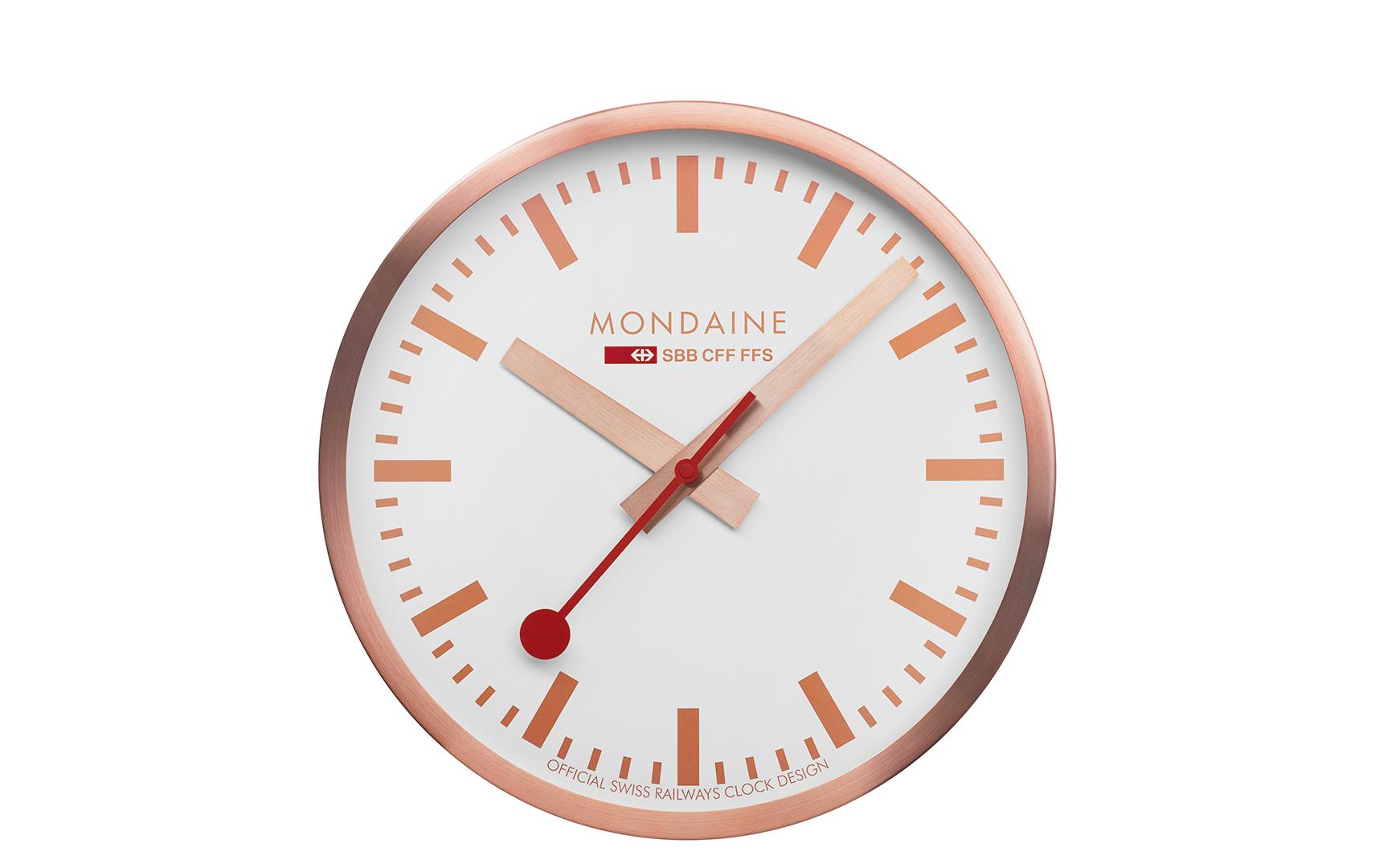 MONDAINE Wanduhr »Wanduhr kupfer 25cm« von Mondaine