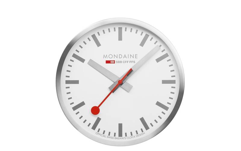 MONDAINE Wanduhr »Wanduhr silberfarben 25cm« von Mondaine