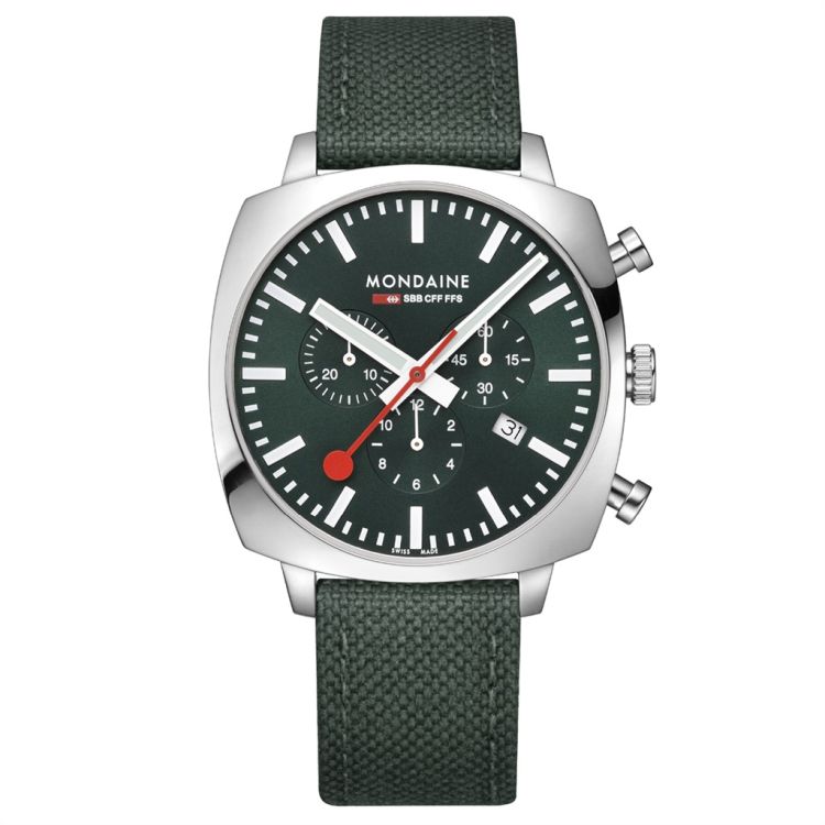 Mondaine MSL.41460.LF.SET  Cushion Chrono Herren von Mondaine