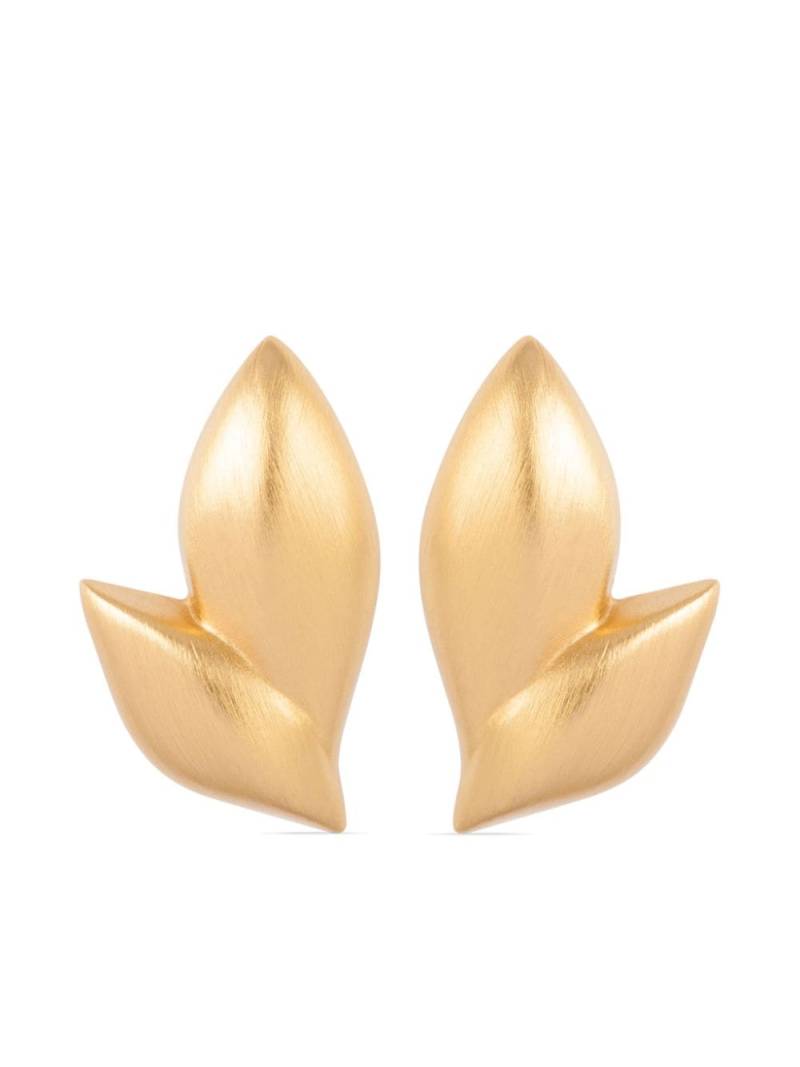 Monet Pre-Owned 1980s Monet leaf-motif earrings - Gold von Monet Pre-Owned