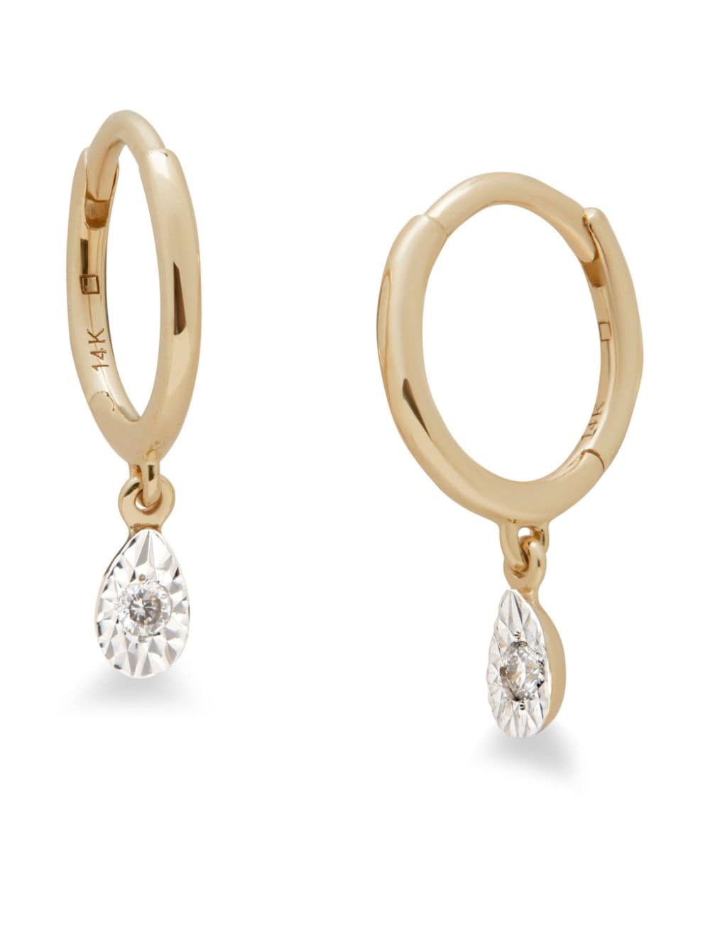 Monica Vinader 14kt recycled yellow gold diamond earrings von Monica Vinader