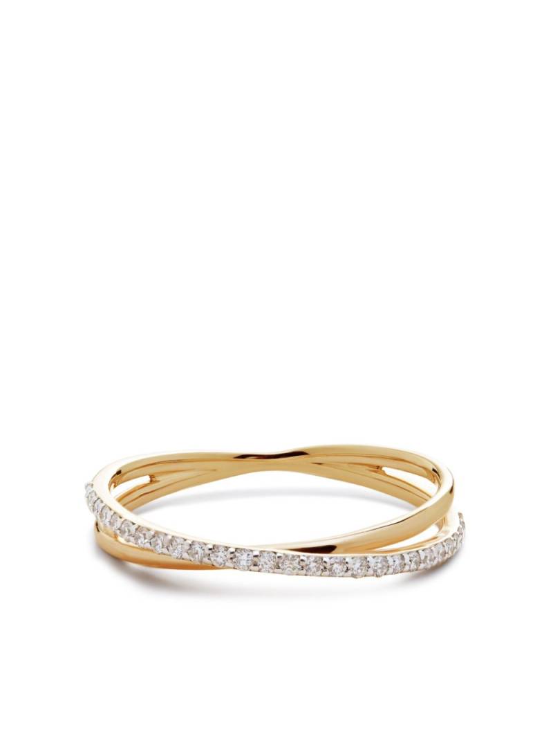 Monica Vinader 14kt yellow gold Crossover diamond ring von Monica Vinader