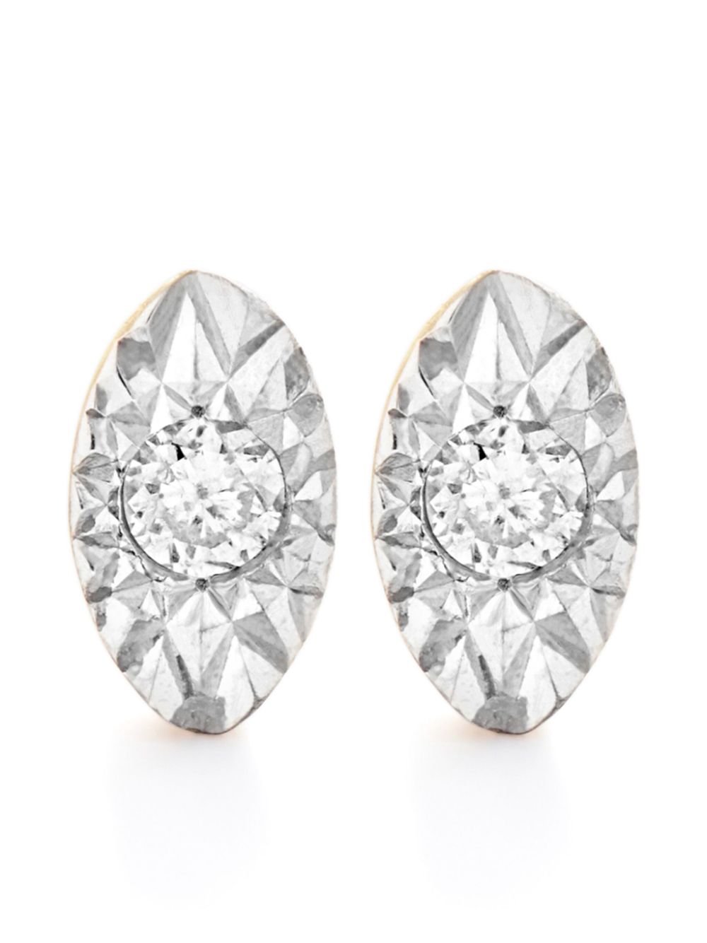 Monica Vinader 14kt yellow gold marquise solitaire earrings von Monica Vinader