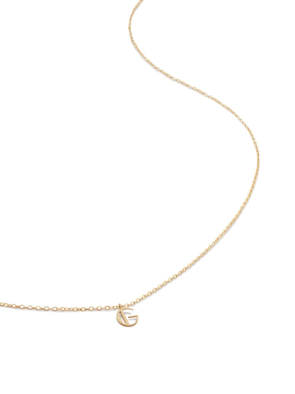 Monica Vinader 14kt yellow gold small Initial G necklace von Monica Vinader