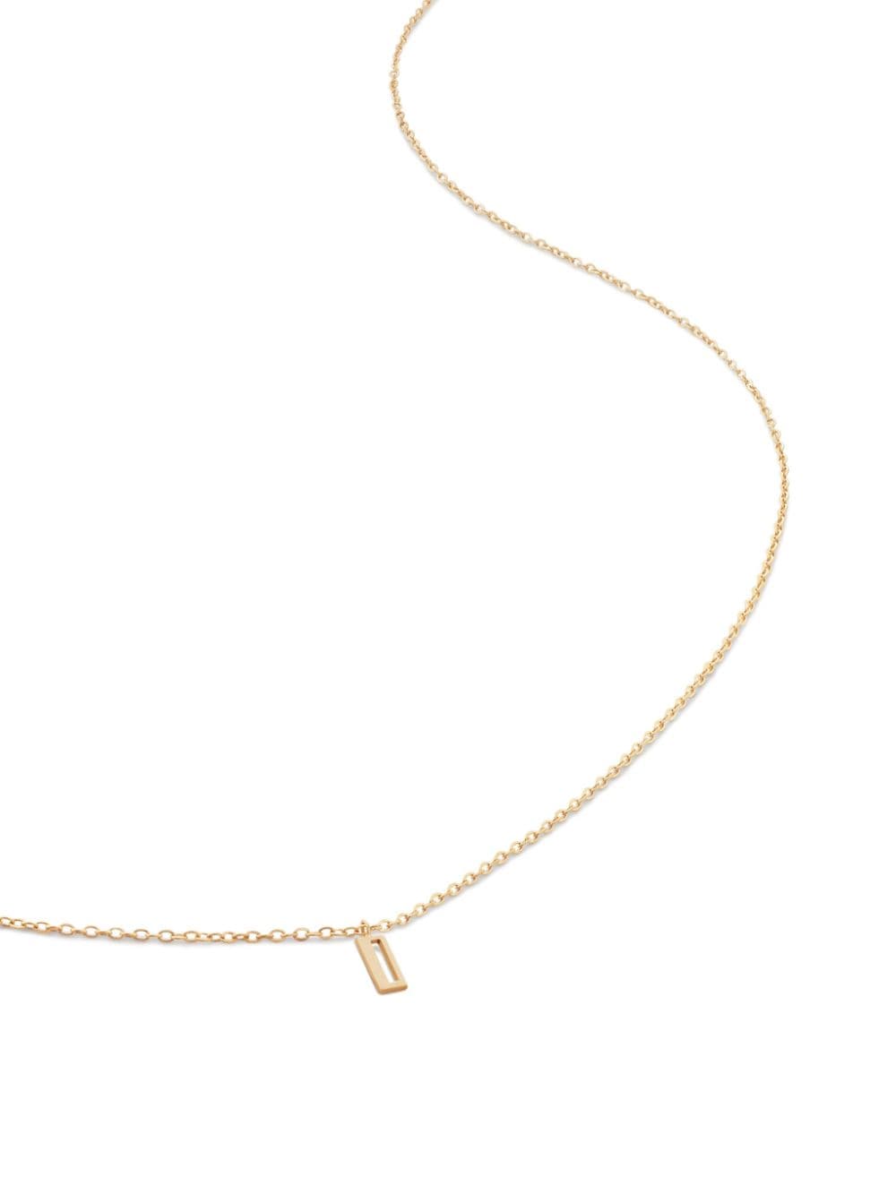 Monica Vinader 14kt yellow gold small Initial I necklace von Monica Vinader