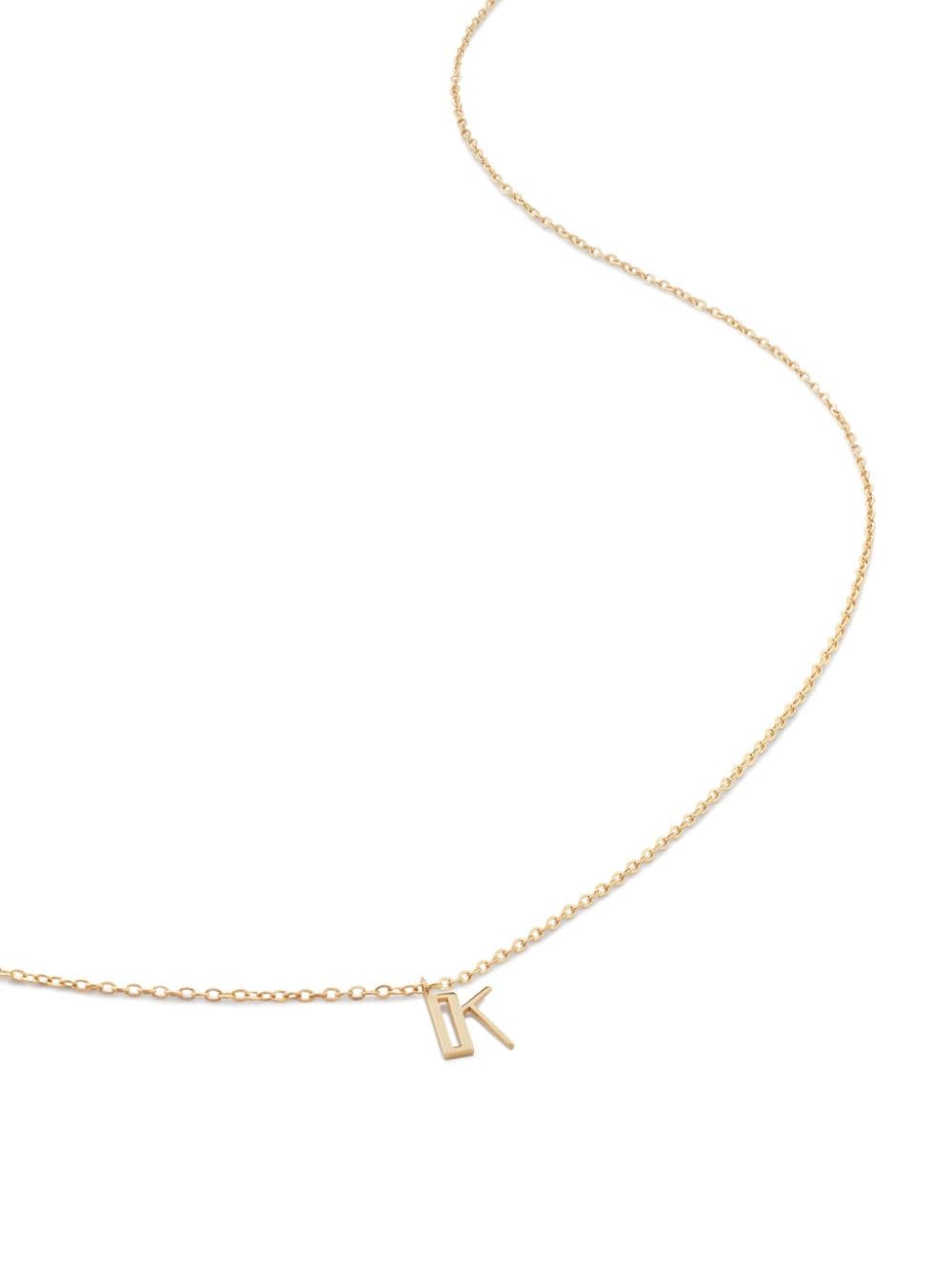 Monica Vinader 14kt yellow gold small Initial K necklace von Monica Vinader