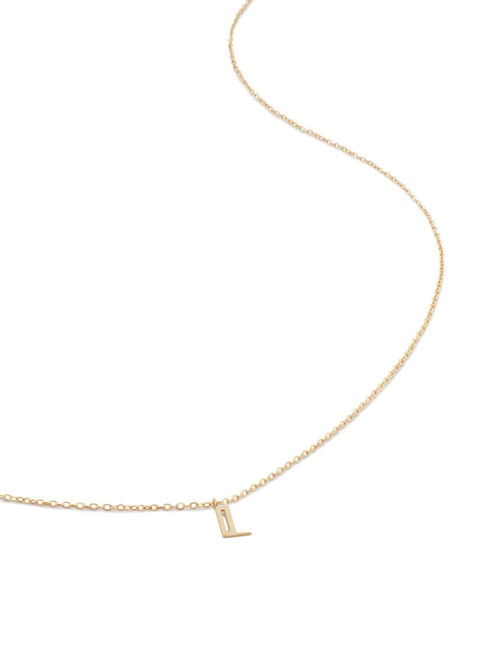 Monica Vinader 14kt yellow gold small Initial L necklace von Monica Vinader