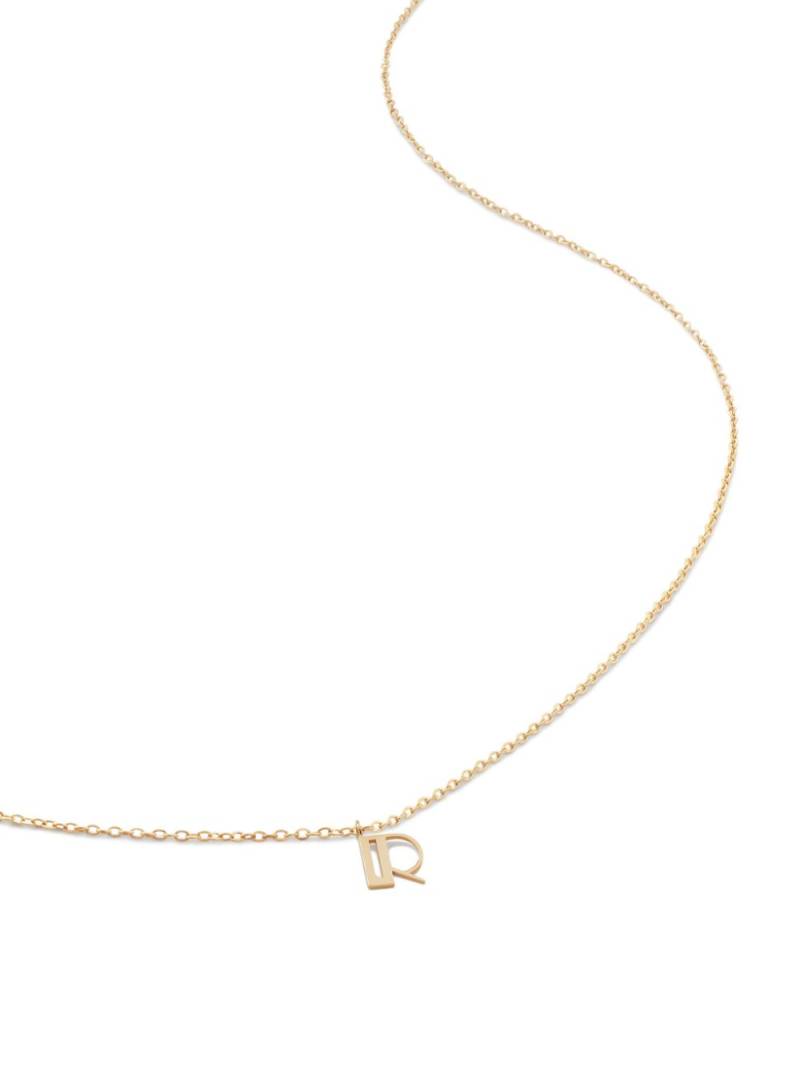 Monica Vinader 14kt yellow gold small Initial R necklace von Monica Vinader