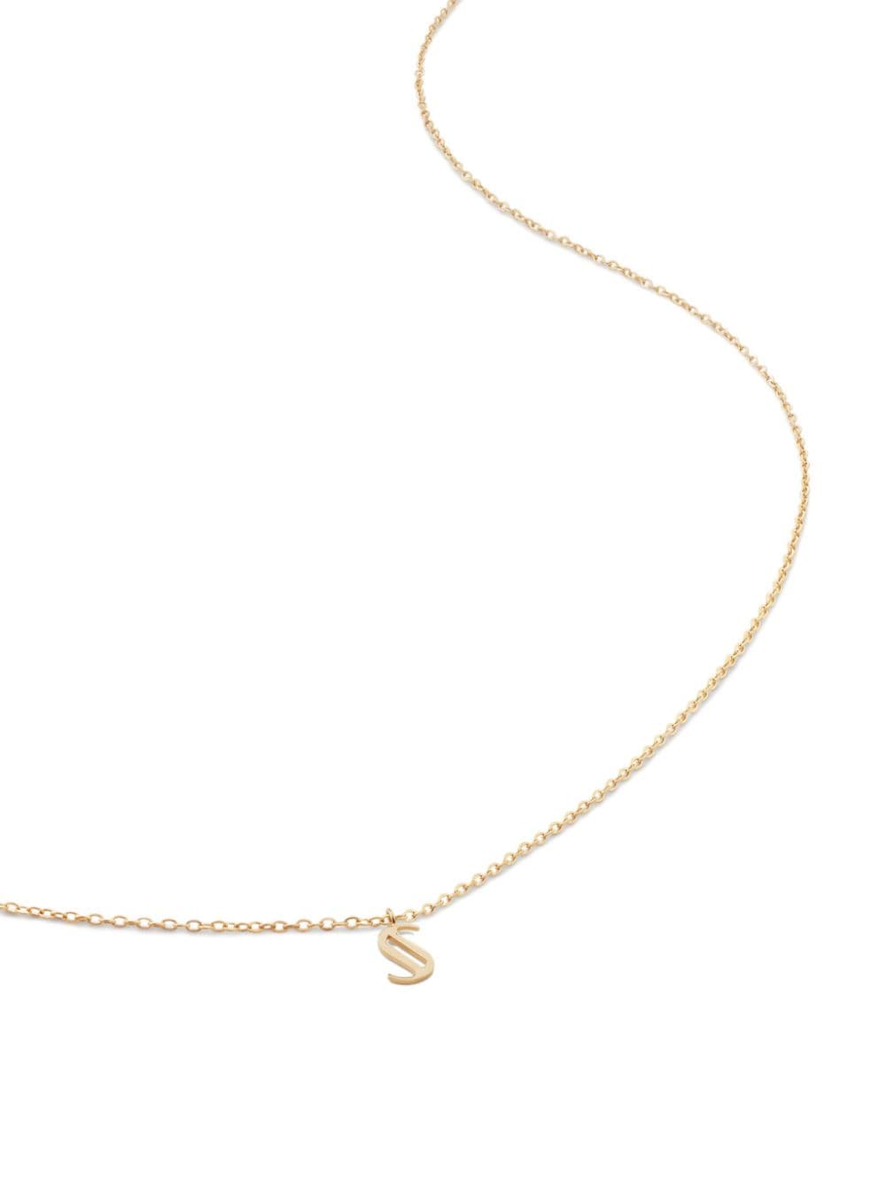 Monica Vinader 14kt yellow gold small Initial S necklace von Monica Vinader