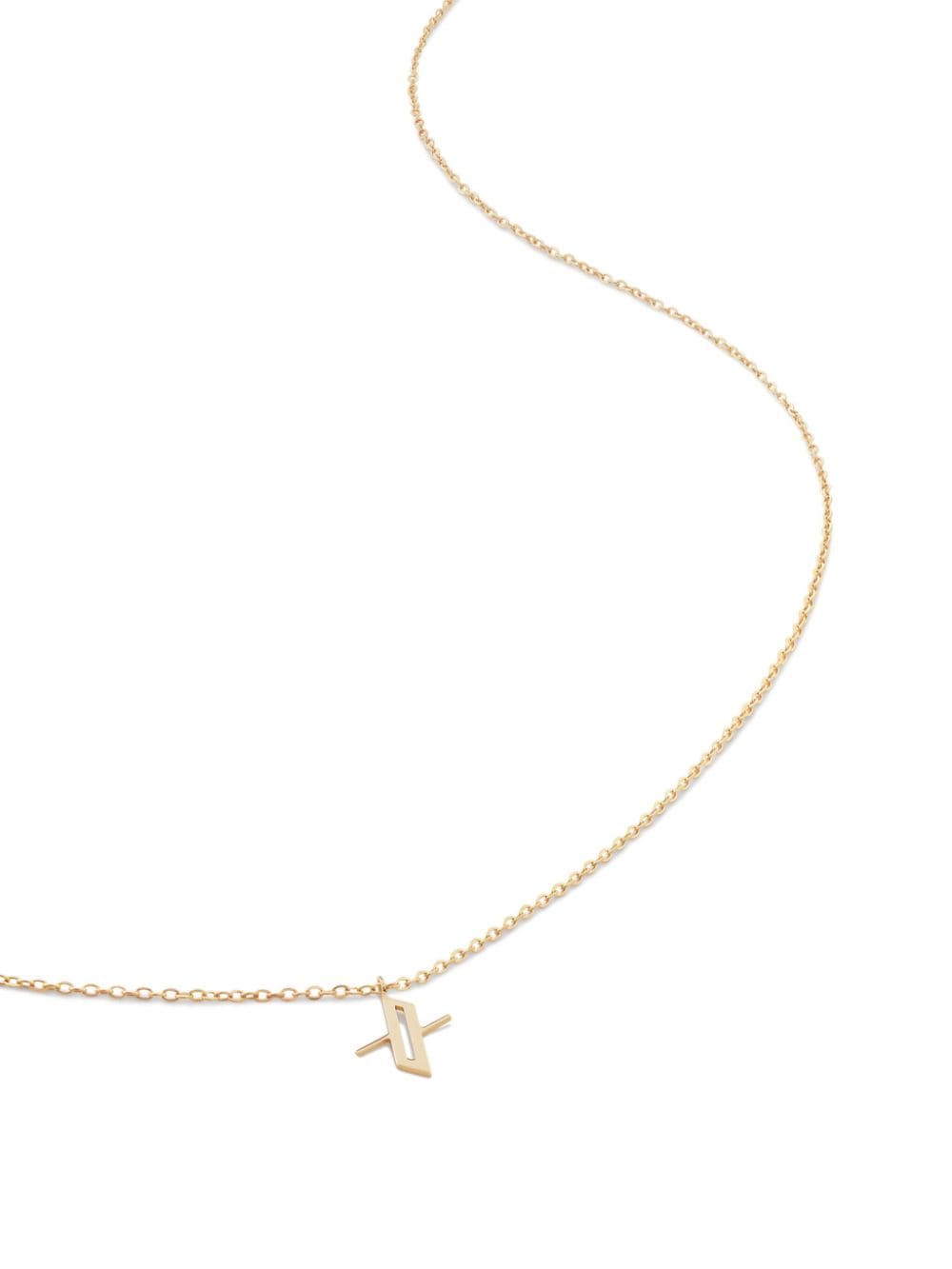 Monica Vinader 14kt yellow gold small Initial X necklace von Monica Vinader