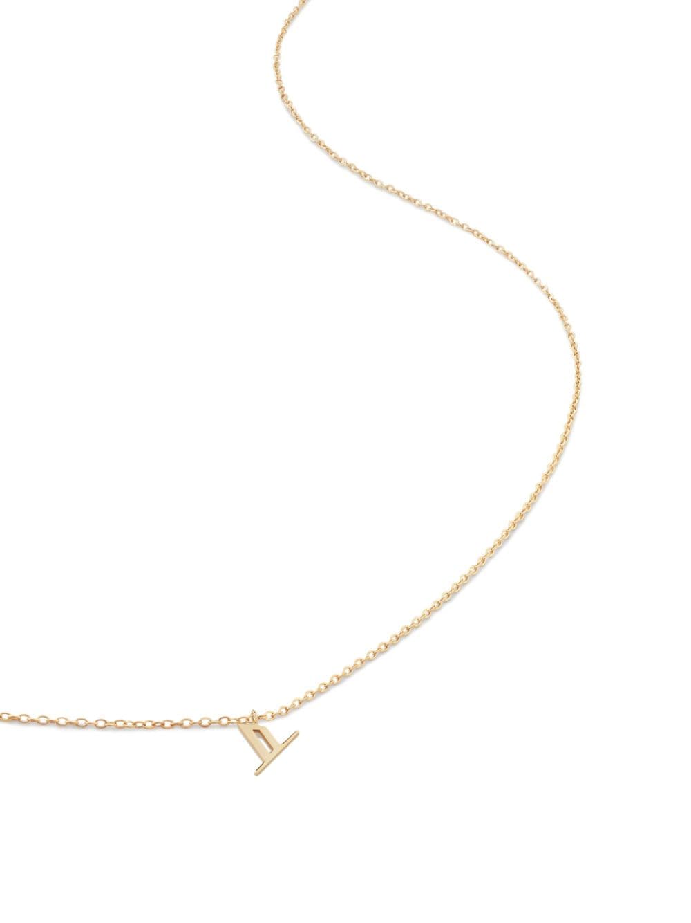 Monica Vinader 14kt yellow gold small Initial Y necklace von Monica Vinader