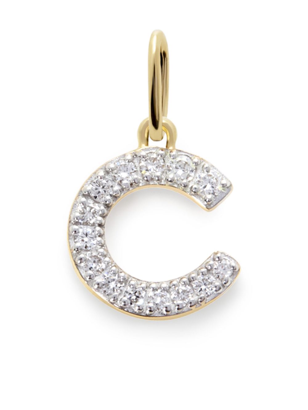 Monica Vinader 14ky yellow gold C diamond pendant von Monica Vinader