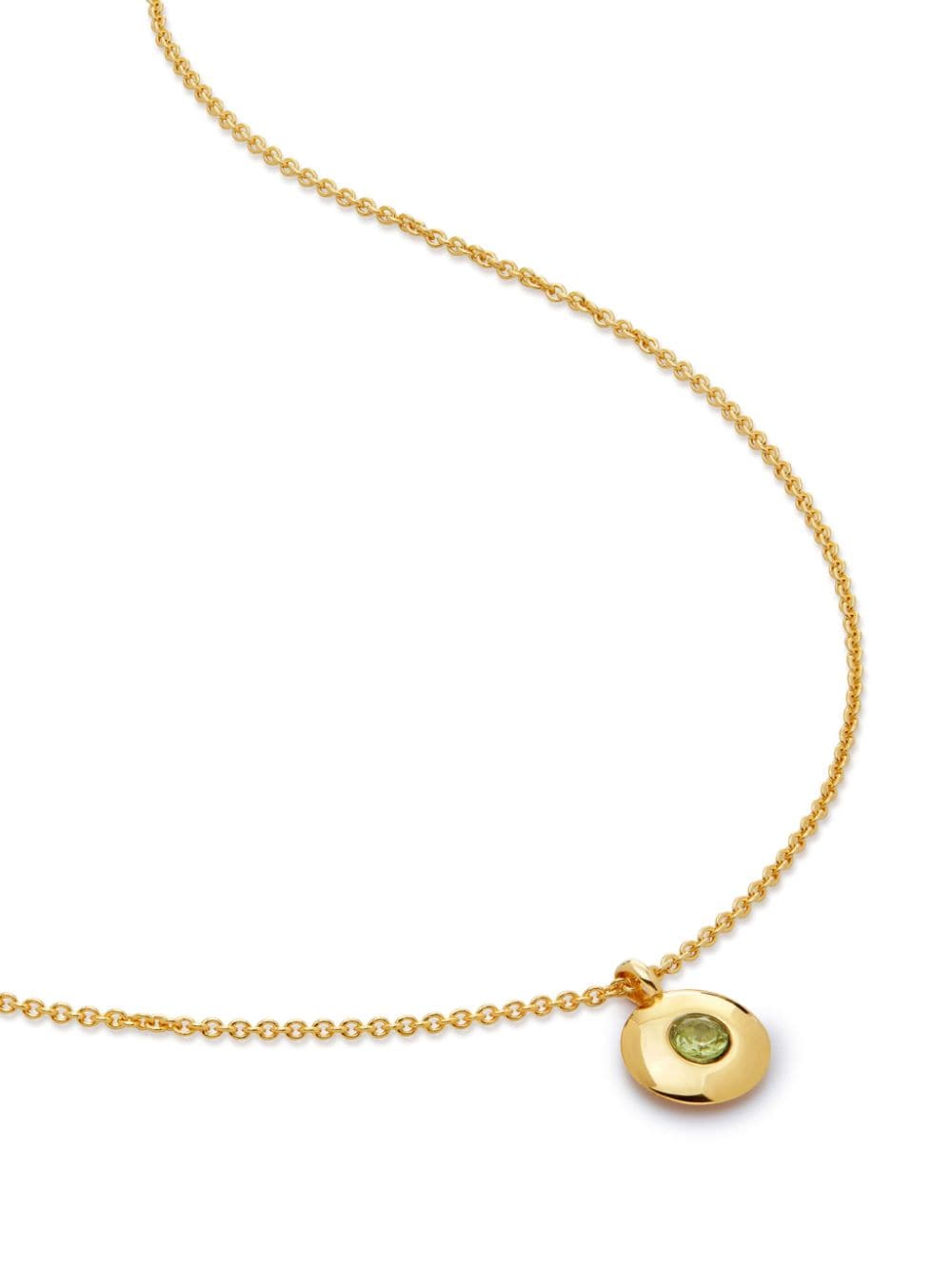 Monica Vinader 18kt recycled gold vermeil Birthstone peridot pendant necklace von Monica Vinader