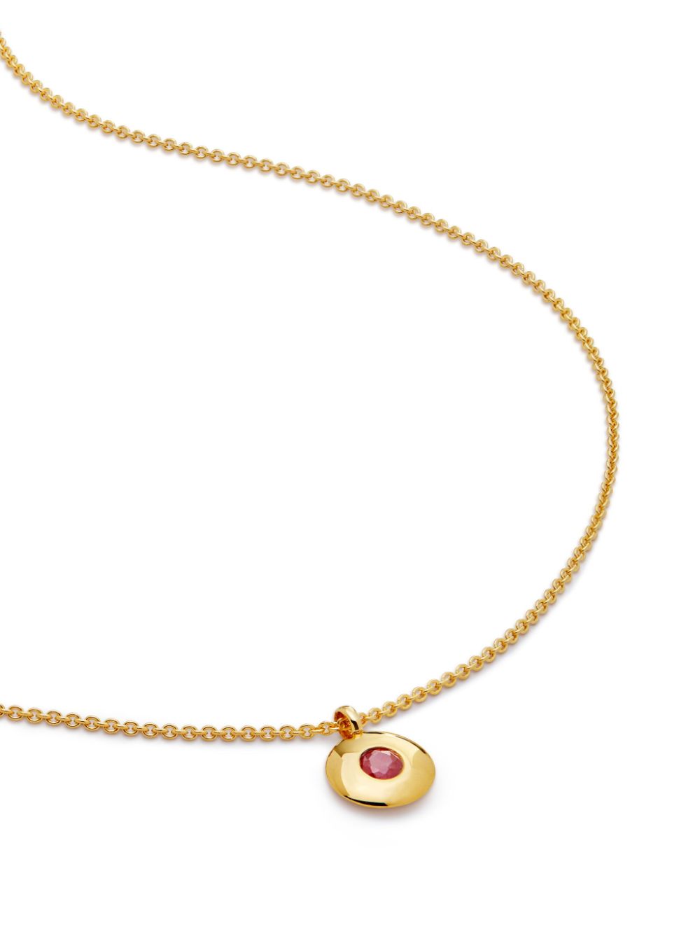 Monica Vinader 18kt recycled gold vermeil Birthstone ruby pendant necklace von Monica Vinader