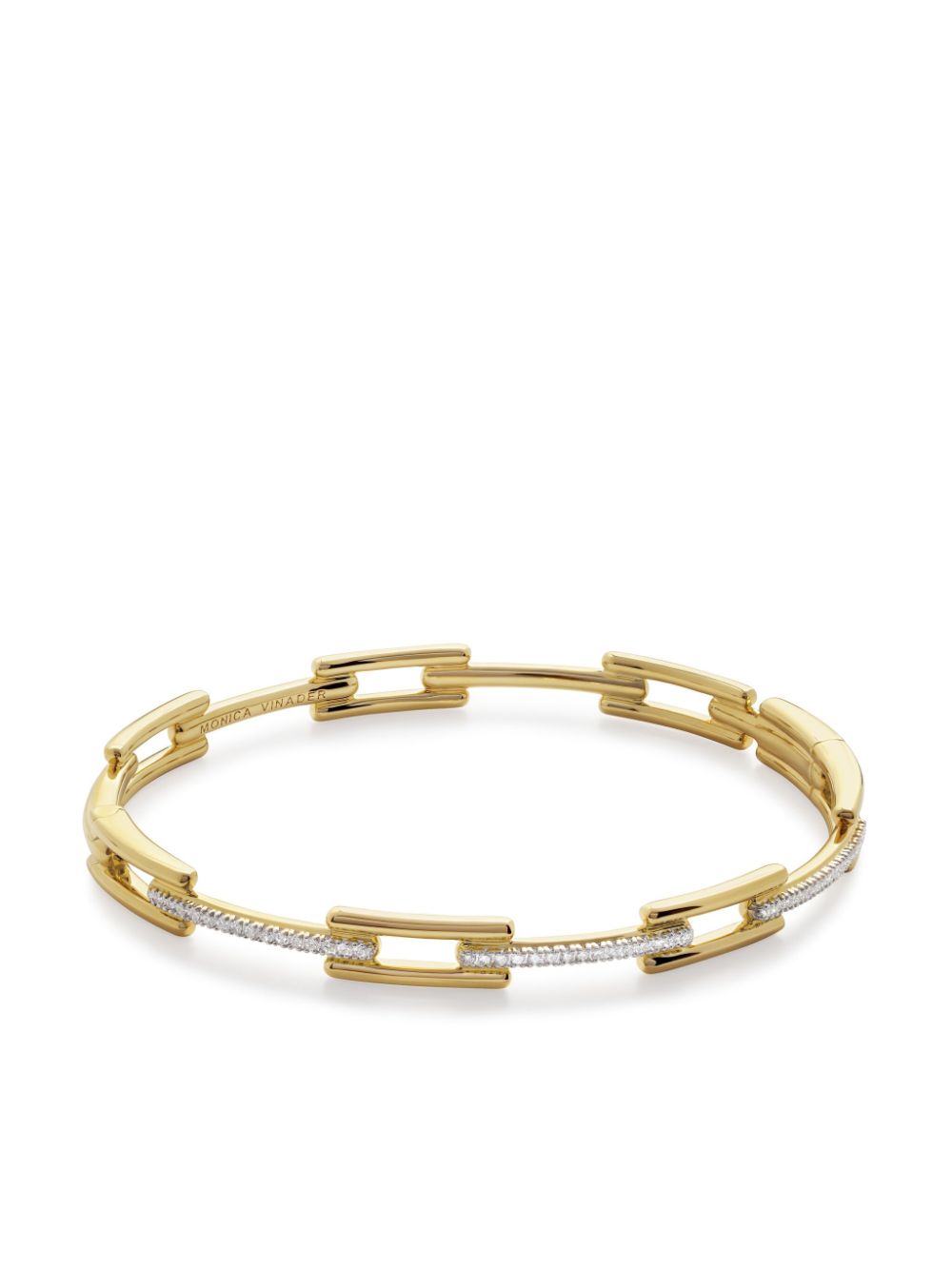 Monica Vinader 18kt yellow gold Signature diamond bangle von Monica Vinader