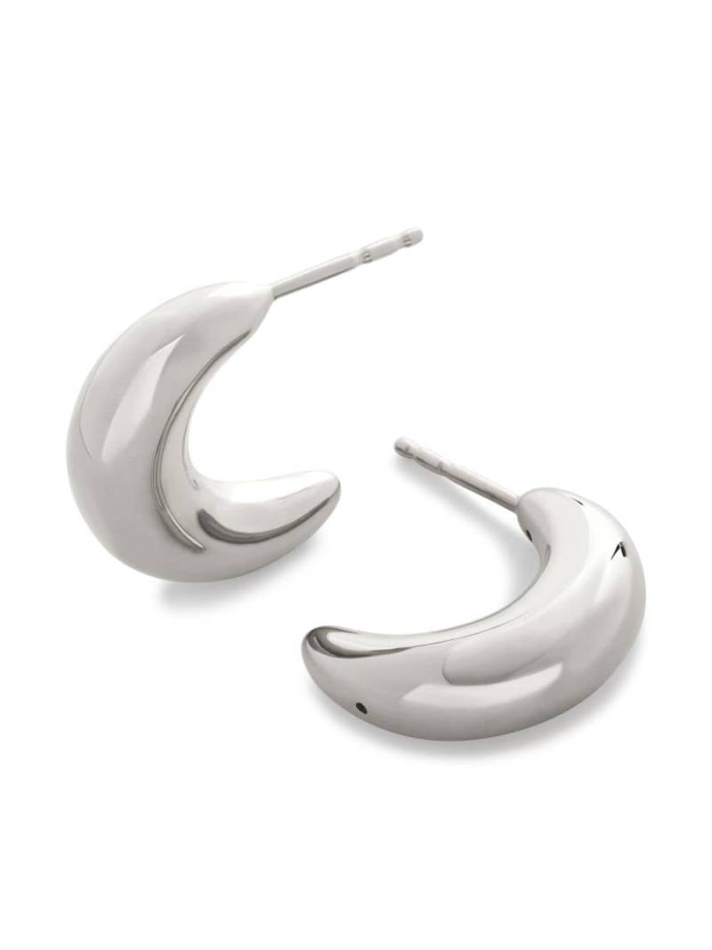 Monica Vinader Crescent Moon medium hoop earrings - Silver von Monica Vinader