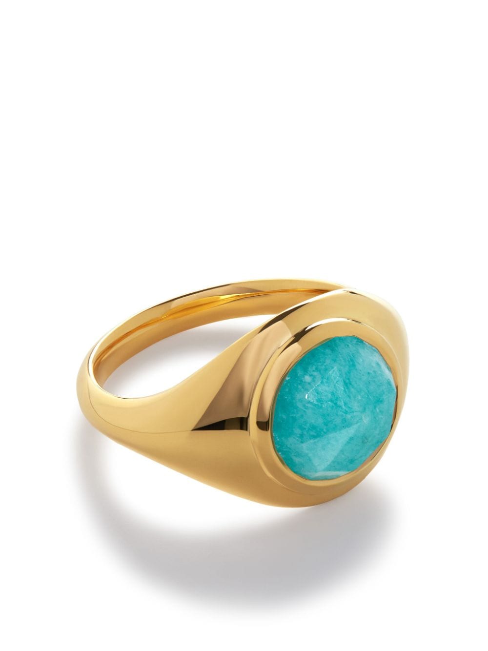 Monica Vinader Eclipse amazonite signet ring - Gold von Monica Vinader