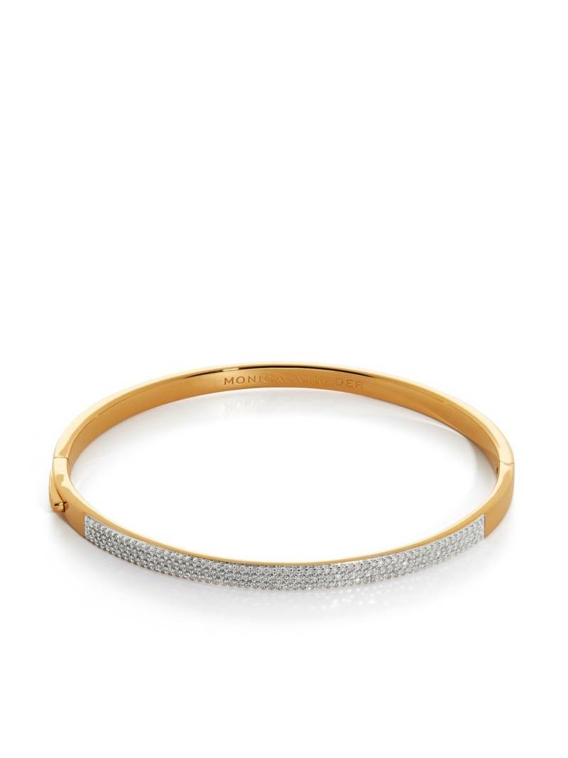 Monica Vinader Essential diamond pave bangle - Gold von Monica Vinader