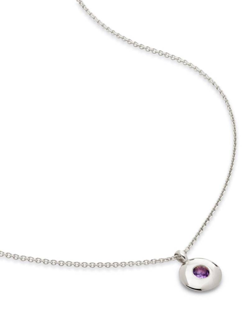 Monica Vinader February Birthstone pendant necklace - Silver von Monica Vinader