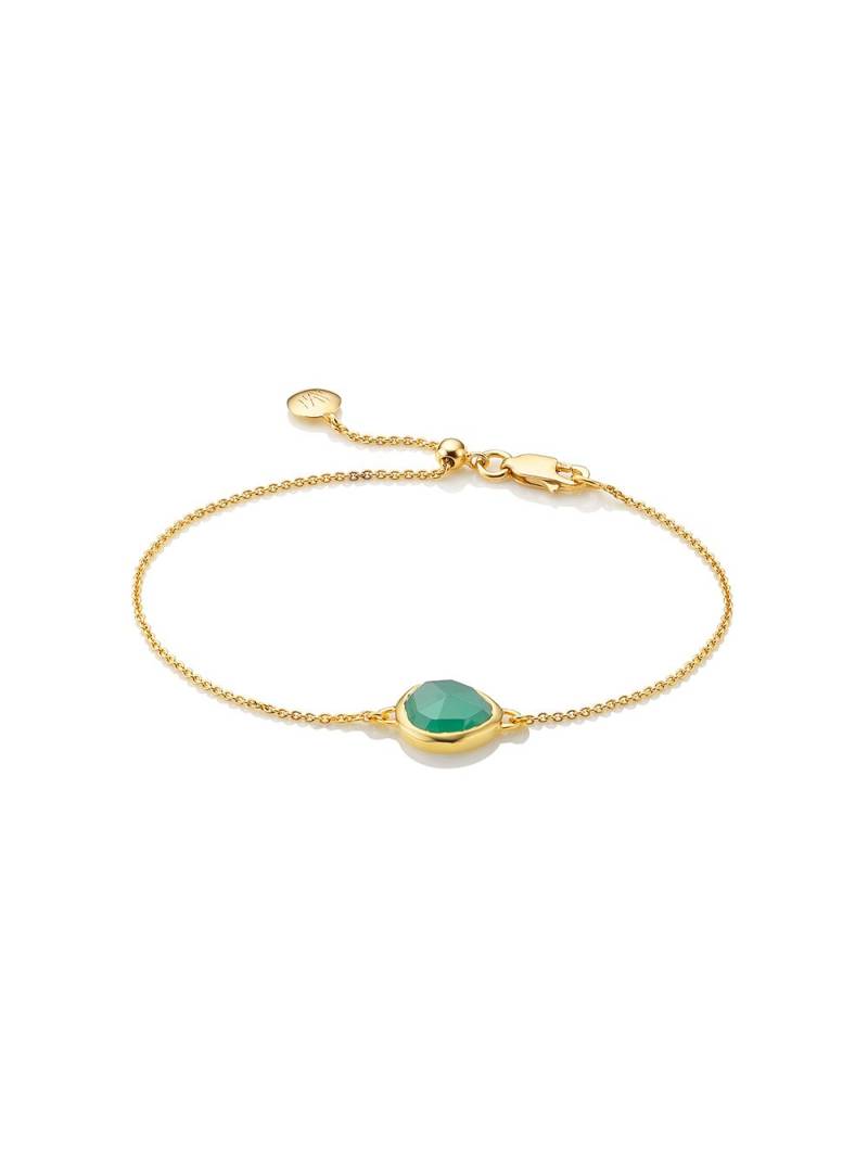 Monica Vinader Siren Fine Chain Green Onyx bracelet - Gold von Monica Vinader