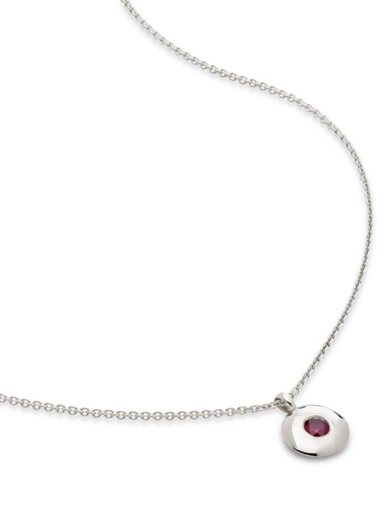 Monica Vinader January Birthstone garnet necklace - Silver von Monica Vinader