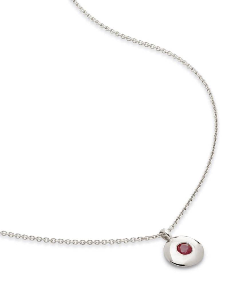 Monica Vinader July ruby pendant necklace - Silver von Monica Vinader