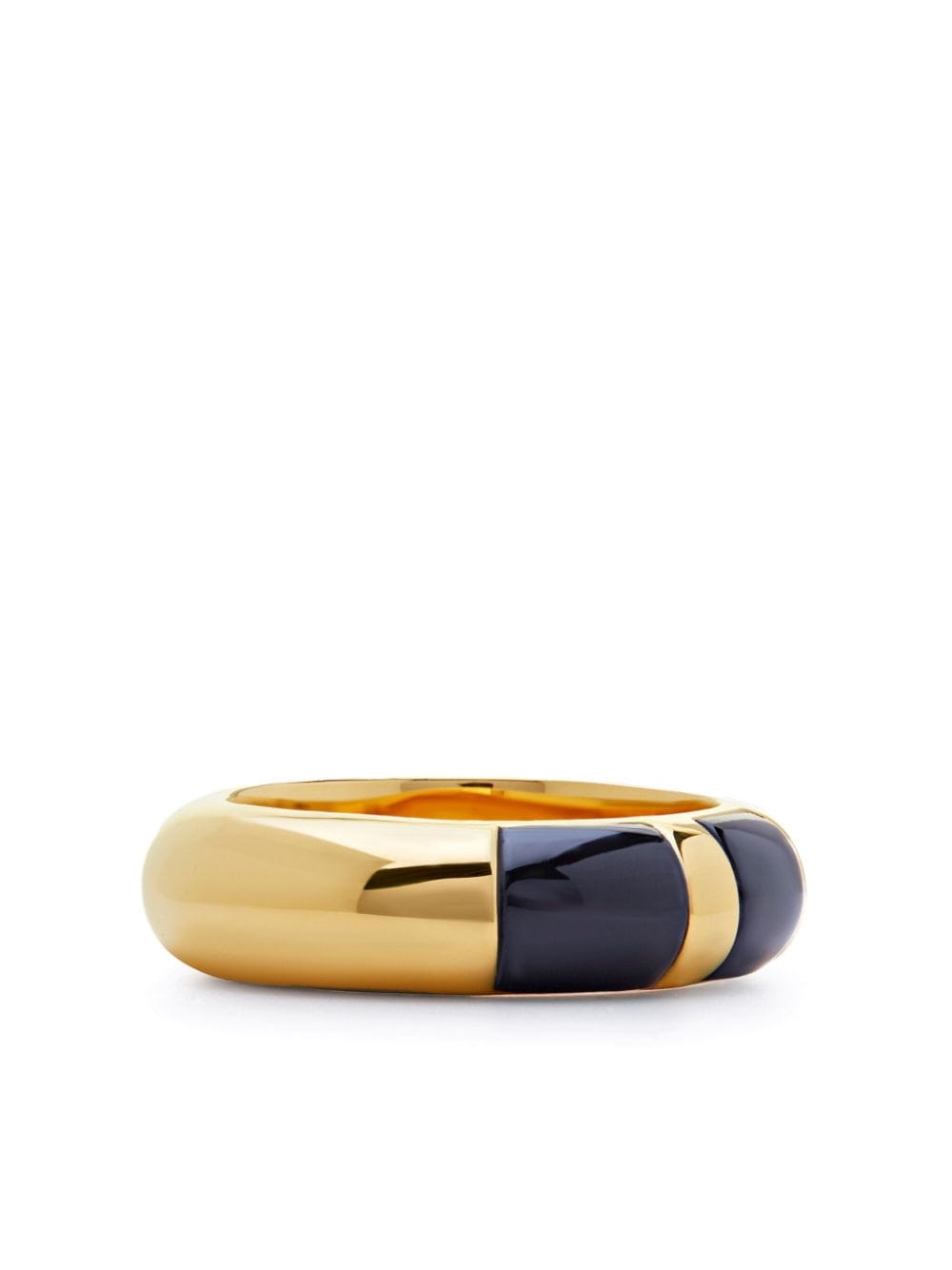 Monica Vinader Kate Young striped D-shape band ring - Gold von Monica Vinader