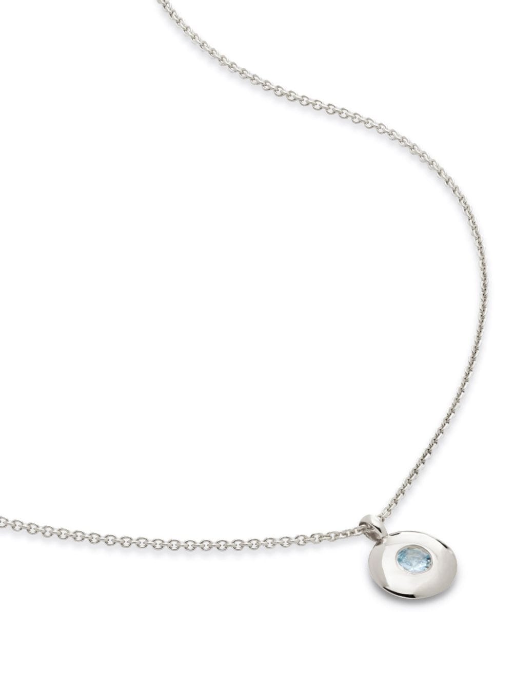 Monica Vinader March birthstone necklace - Silver von Monica Vinader