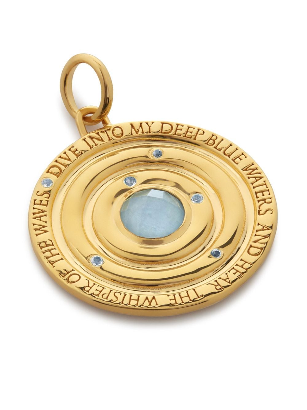 Monica Vinader Ocean aquamarine-embellished pendant - Gold von Monica Vinader