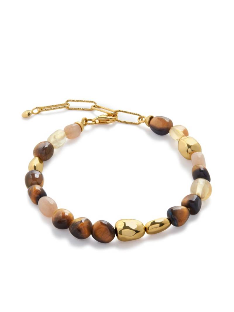 Monica Vinader Rio Neutral Gemstone beaded bracelet - Gold von Monica Vinader