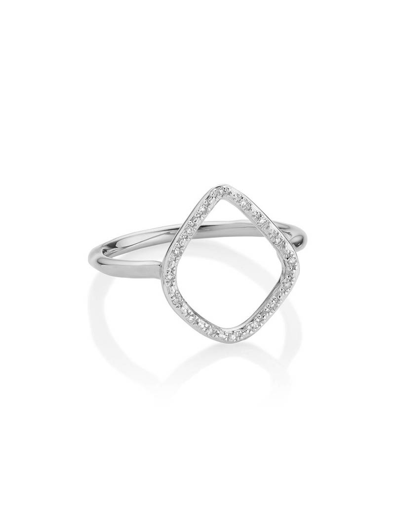 Monica Vinader Riva Diamond Hoop ring - Silver von Monica Vinader