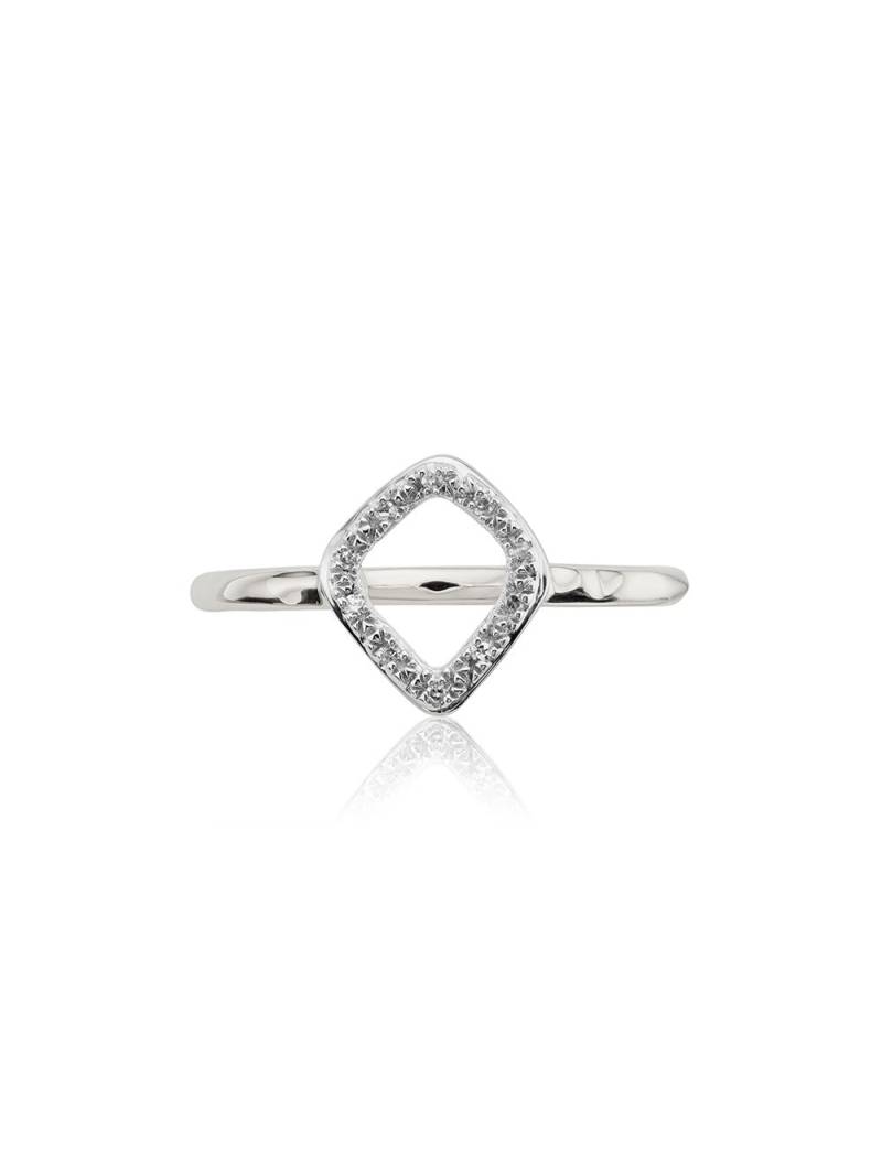 Monica Vinader Riva Mini Kite Stacking Diamond ring - Silver von Monica Vinader