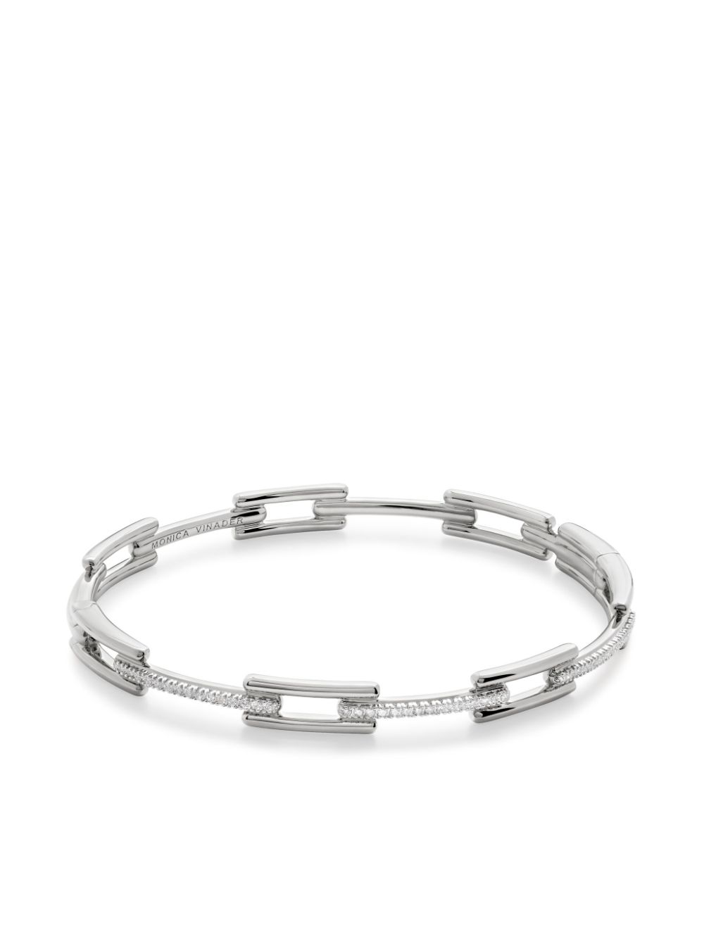 Monica Vinader Signature Link diamond bracelet - Silver von Monica Vinader