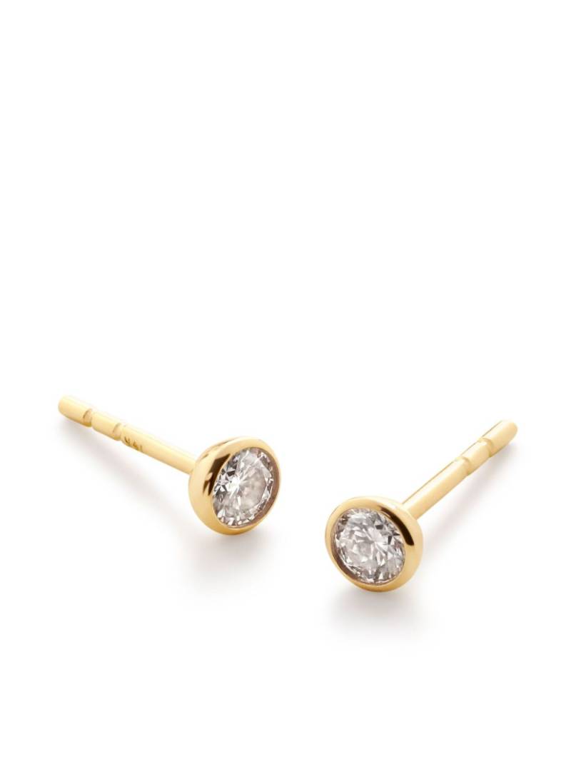 Monica Vinader Solitaire diamond earrings - Gold von Monica Vinader