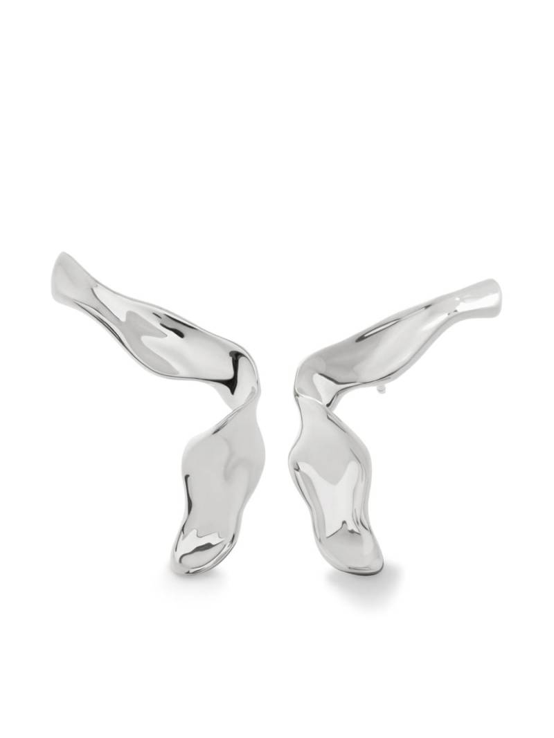 Monica Vinader The Wave asymmetric stud earrings - Silver von Monica Vinader