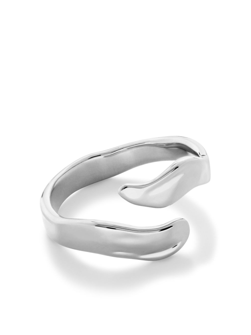 Monica Vinader The Wave asymmetric wrap ring - Silver von Monica Vinader