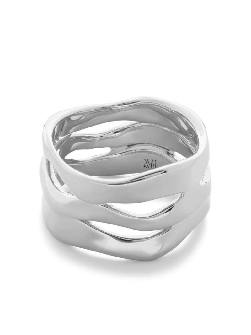 Monica Vinader The Wave cut-out ring - Silver von Monica Vinader