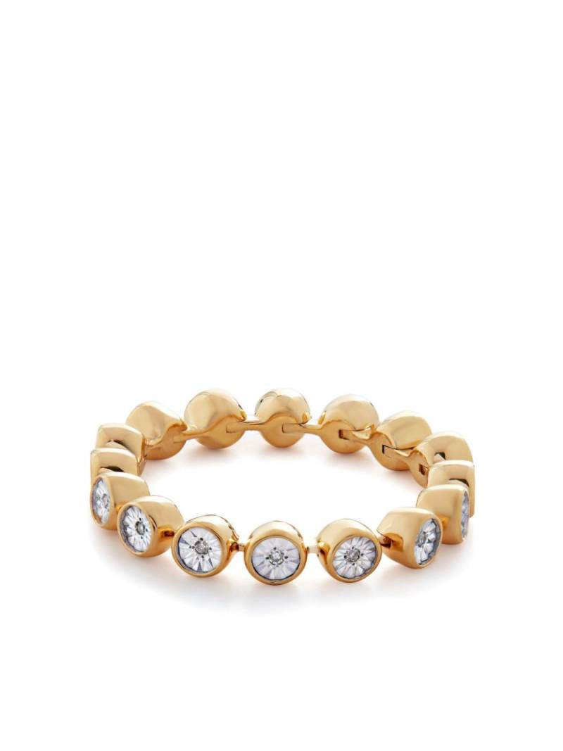 Monica Vinader diamond Essential Tennis ring - Gold von Monica Vinader