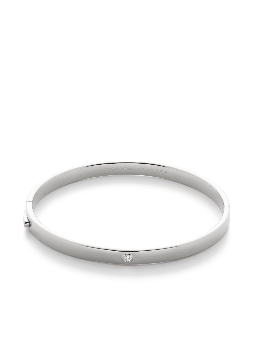 Monica Vinader diamond bangle bracelet - Silver von Monica Vinader