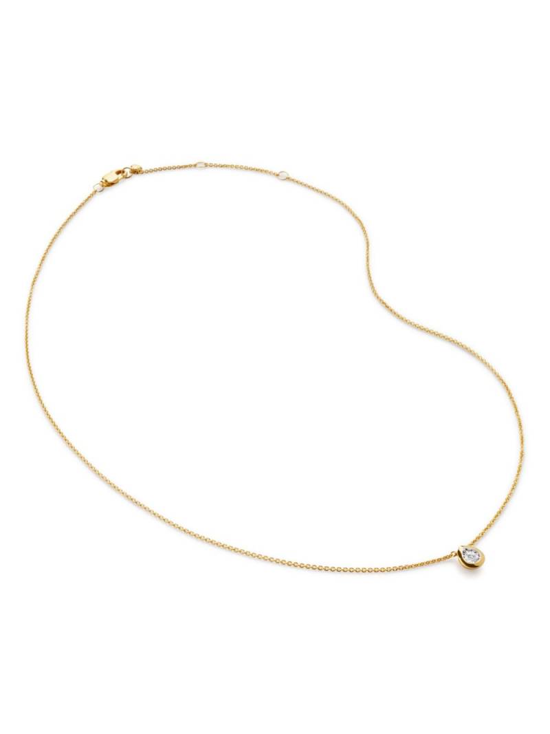 Monica Vinader diamond pear adjustable-chain necklace - Gold von Monica Vinader