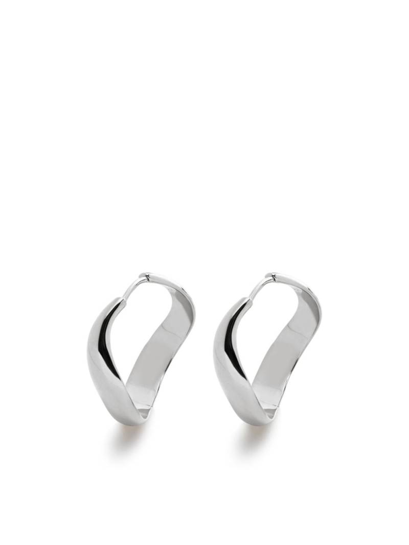 Monica Vinader medium Swirl hoop earrings - Silver von Monica Vinader